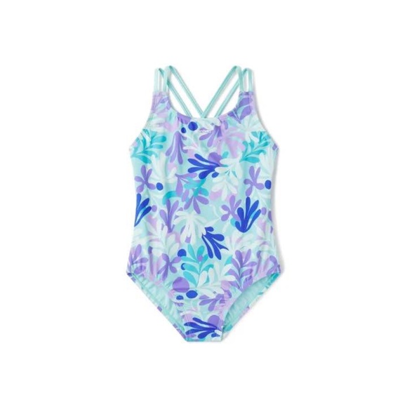 BRAND NEW girl speedo one piece swimsuit bathing suit swimming size 12 & 14 - Picture 1 of 7